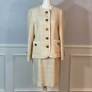 Herbert Grossman Cream Skirt Suit